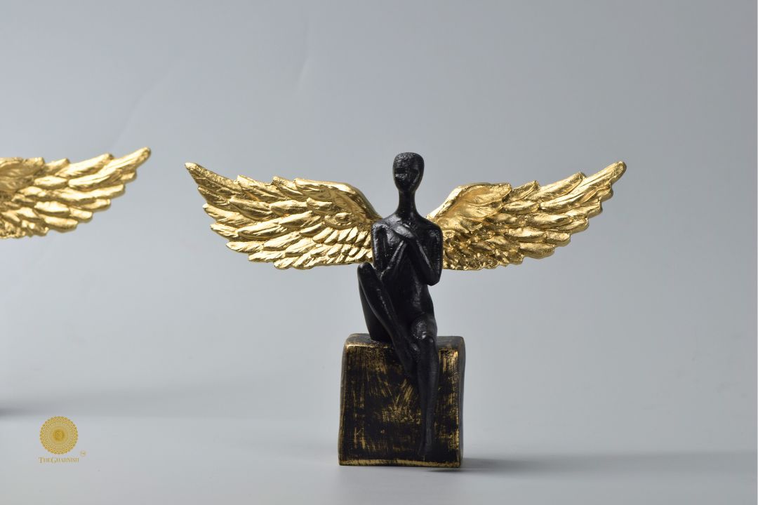 Fairy with Golden Wings (9x7 Inches) - The Gharnish - A Unit of Satkala Creations