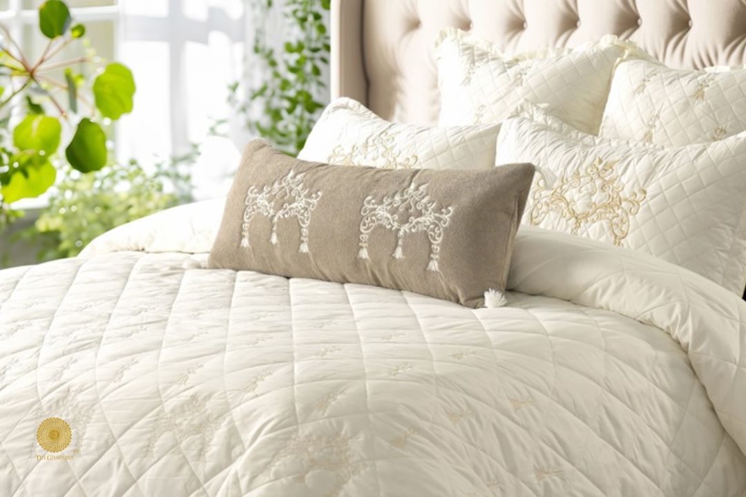 Wedding Bells Designer & Luxurious 7 Pcs Bedding Set / Premium Collection - The Gharnish - A Unit of Satkala Creations