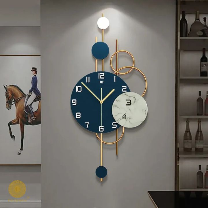 Modern Nordic Metal Wall Clock (15x29 Inches) - The Gharnish - A Unit of Satkala Creations