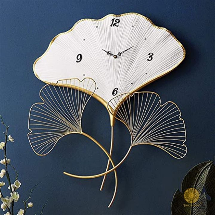 3 Leaf Wall Clock (23x30 Inches) - The Gharnish - A Unit of Satkala Creations