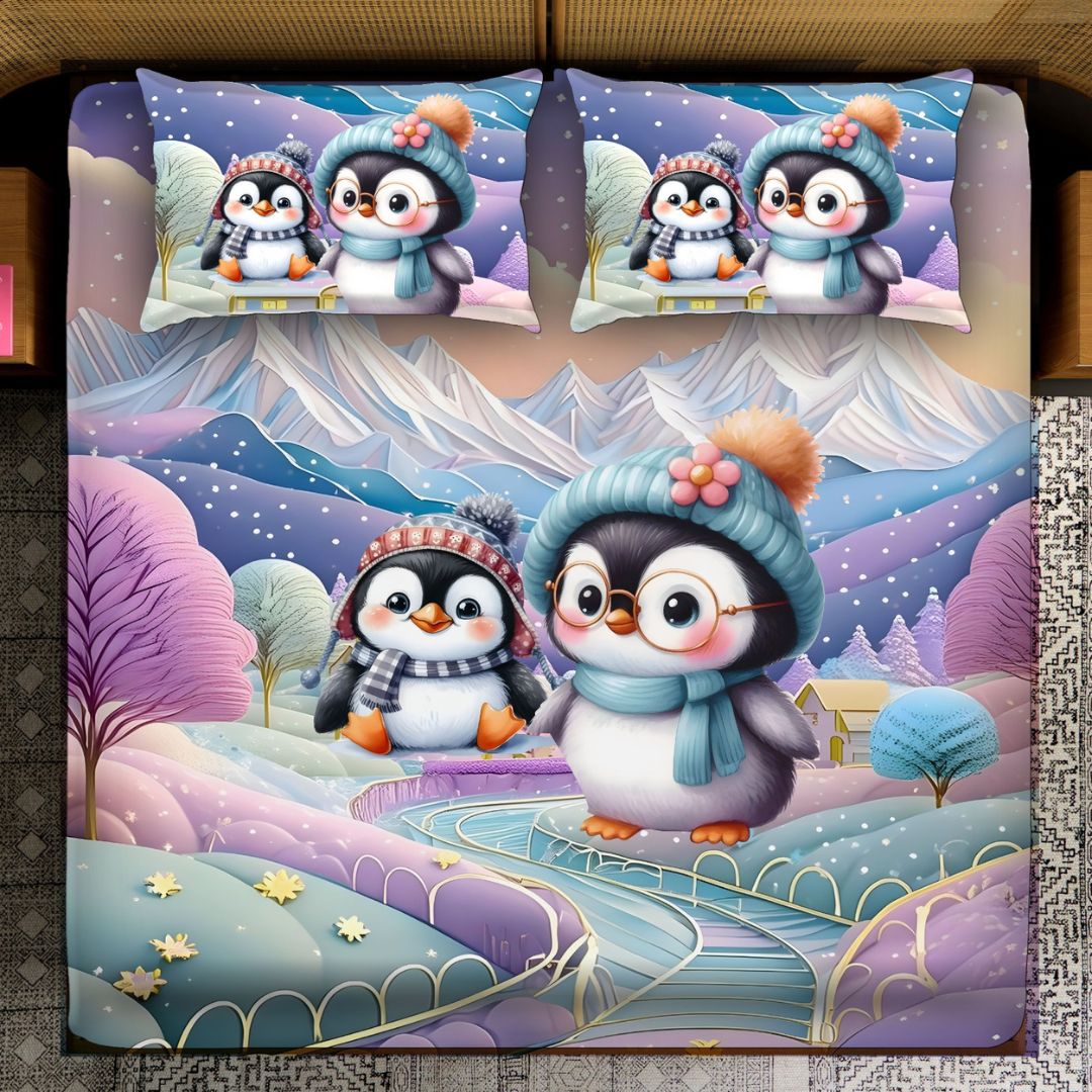 Labubu Doll 7D Print Bedsheet for Kids - The Gharnish - A Unit of Satkala Creations