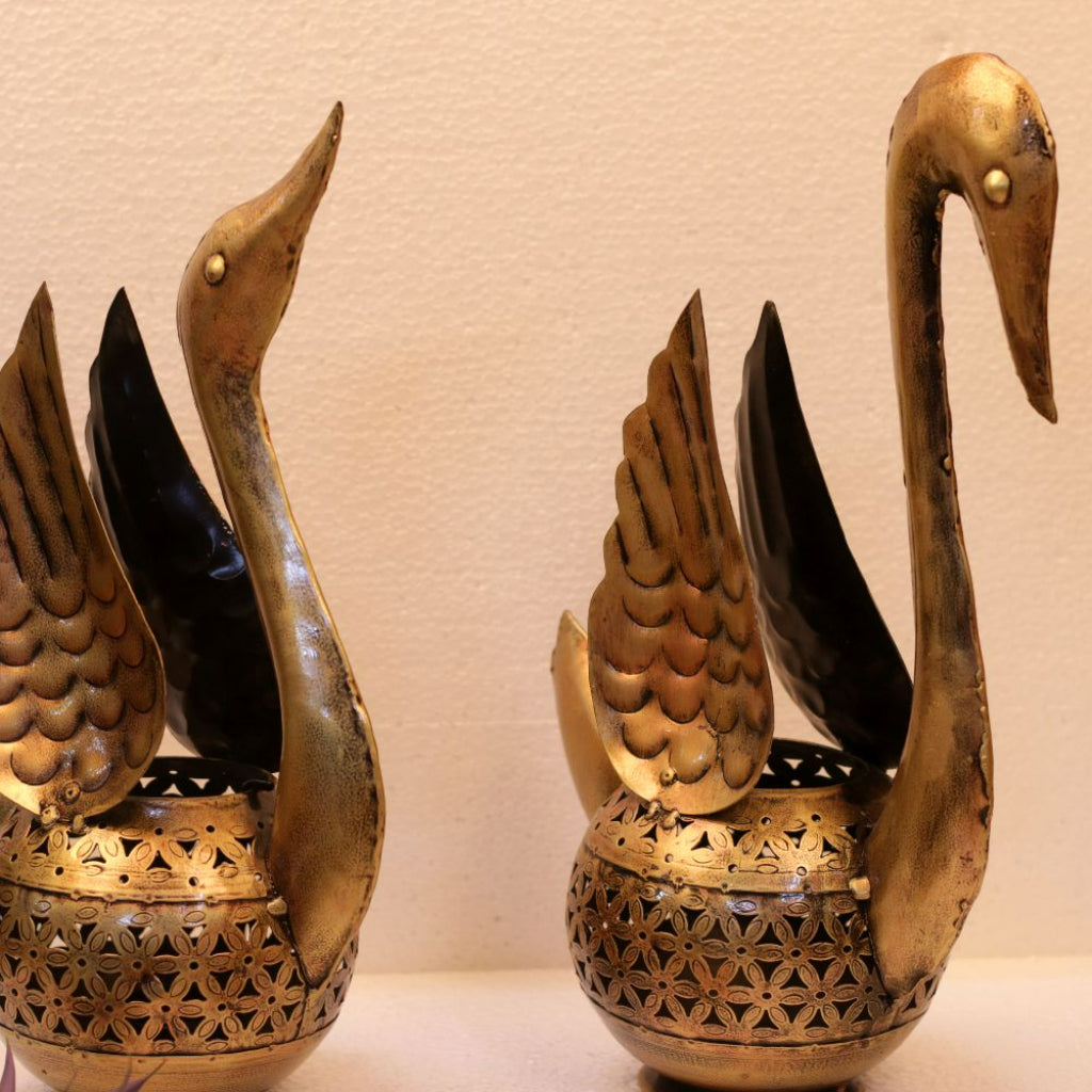 Round Duck Tea Light Set of 2 - The Gharnish - A Unit of Satkala Creations