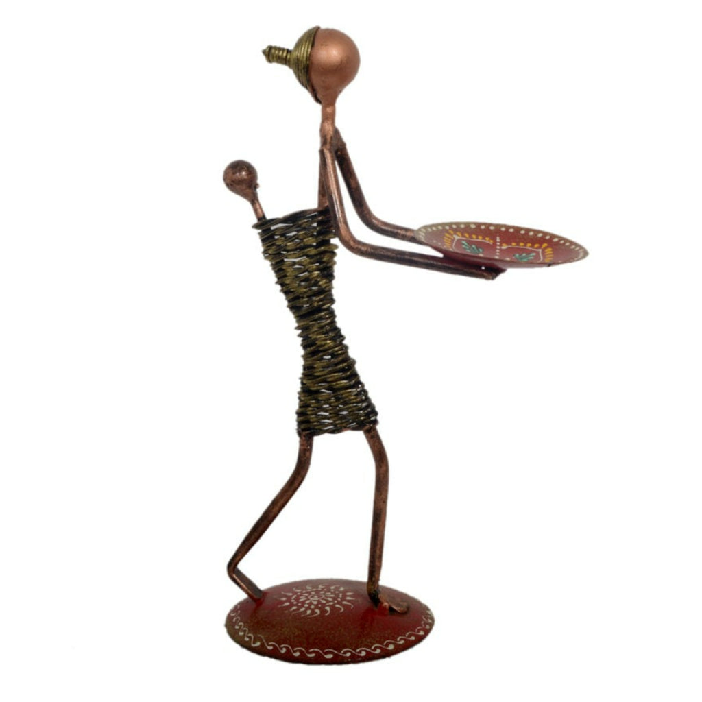 Lady With Kid Tea Light Stand - The Gharnish - A Unit of Satkala Creations