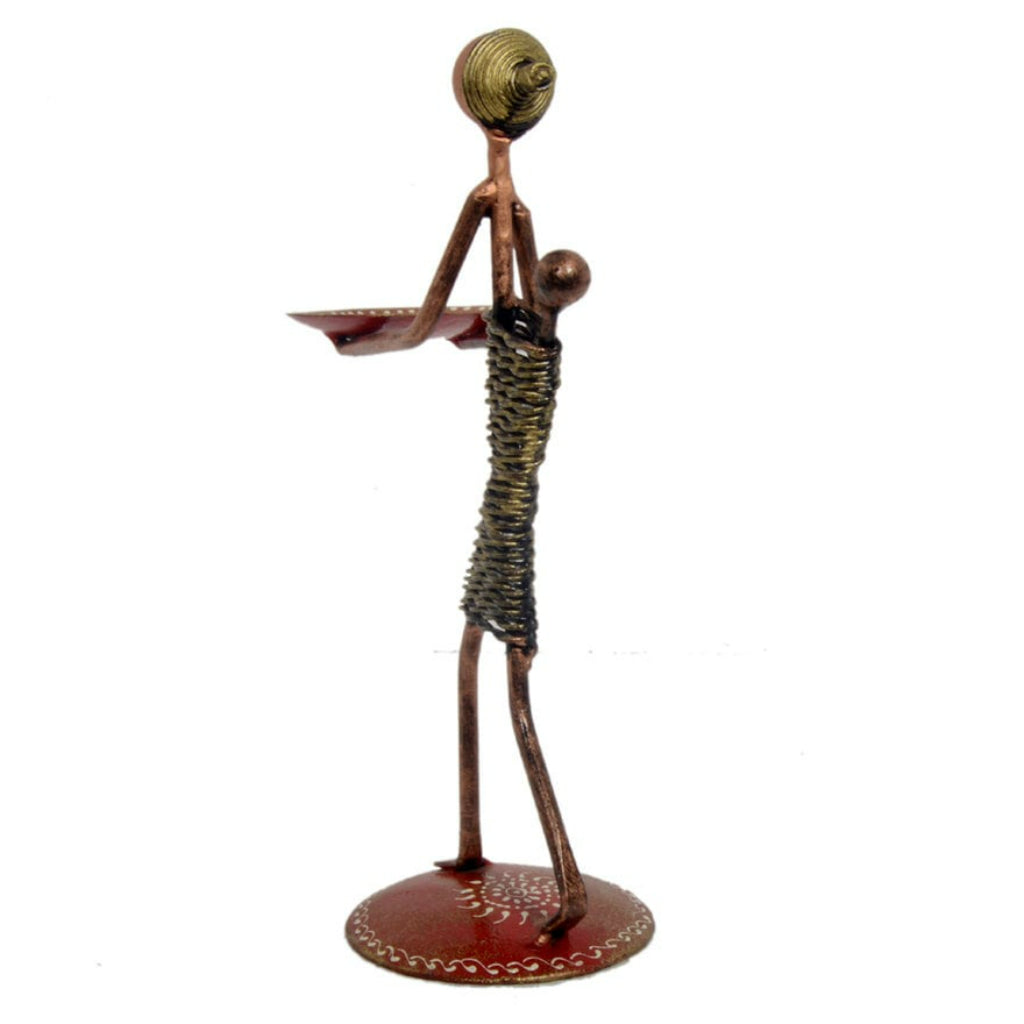 Lady With Kid Tea Light Stand - The Gharnish - A Unit of Satkala Creations