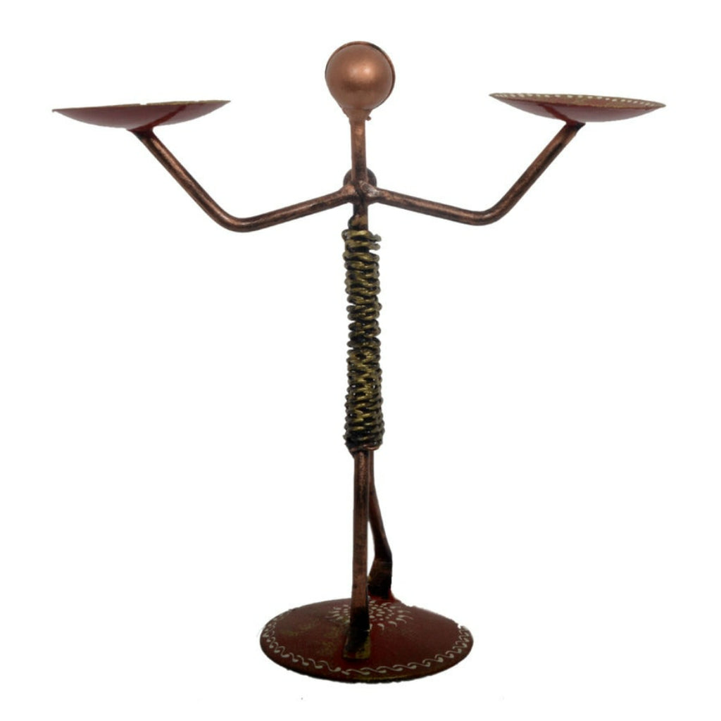 Lady With Kid Tea Light Stand - The Gharnish - A Unit of Satkala Creations