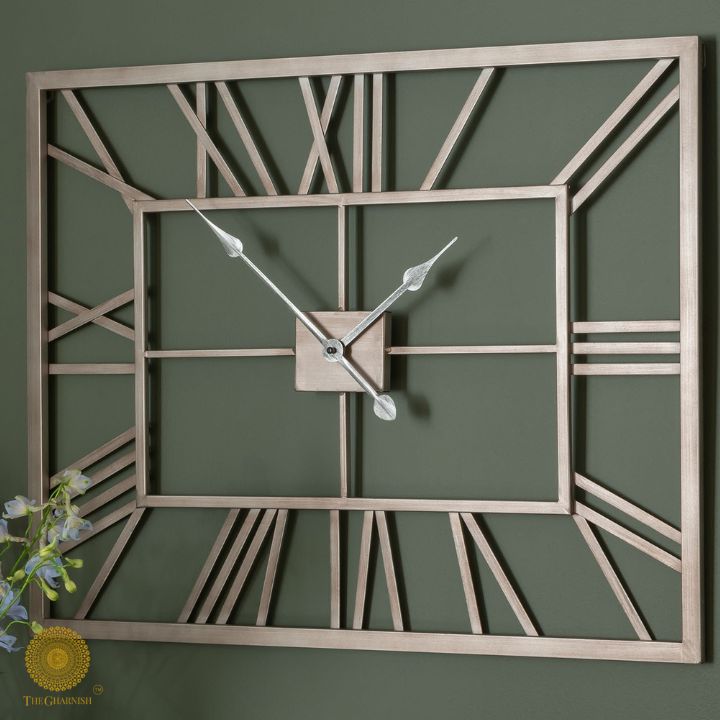 Rectangle Roman Wall Clock (20x16 Inches) - The Gharnish - A Unit of Satkala Creations