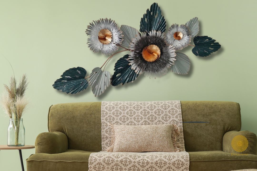 Splendid Palmero Flower Wall Accent - 48 x 21 Inches - The Gharnish - A Unit of Satkala Creations