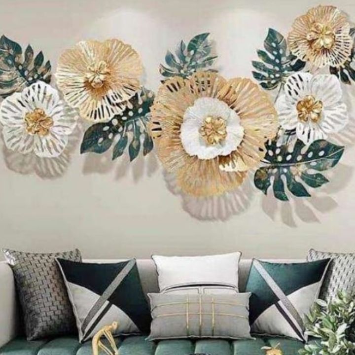 Flower Majesty Wall Art (48x24 Inches) - The Gharnish - A Unit of Satkala Creations