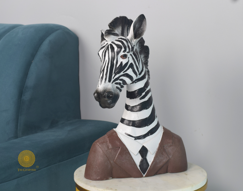 Gentleman Zebra Face Figurine - The Gharnish - A Unit of Satkala Creations