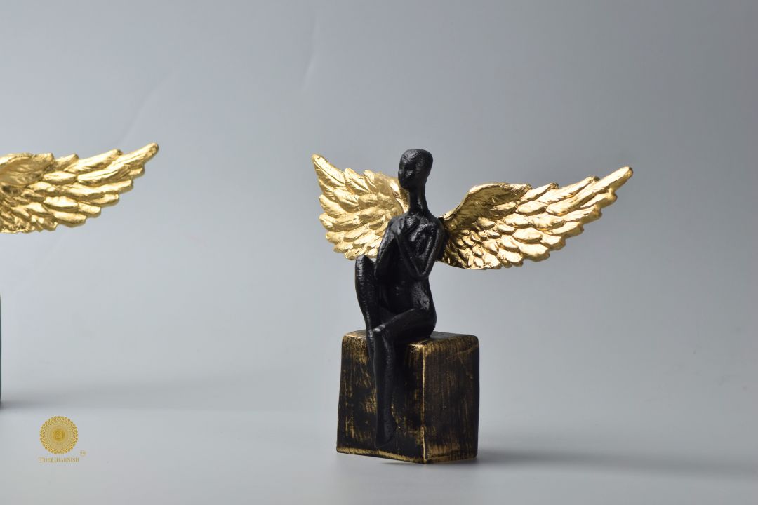 Fairy with Golden Wings (9x7 Inches) - The Gharnish - A Unit of Satkala Creations