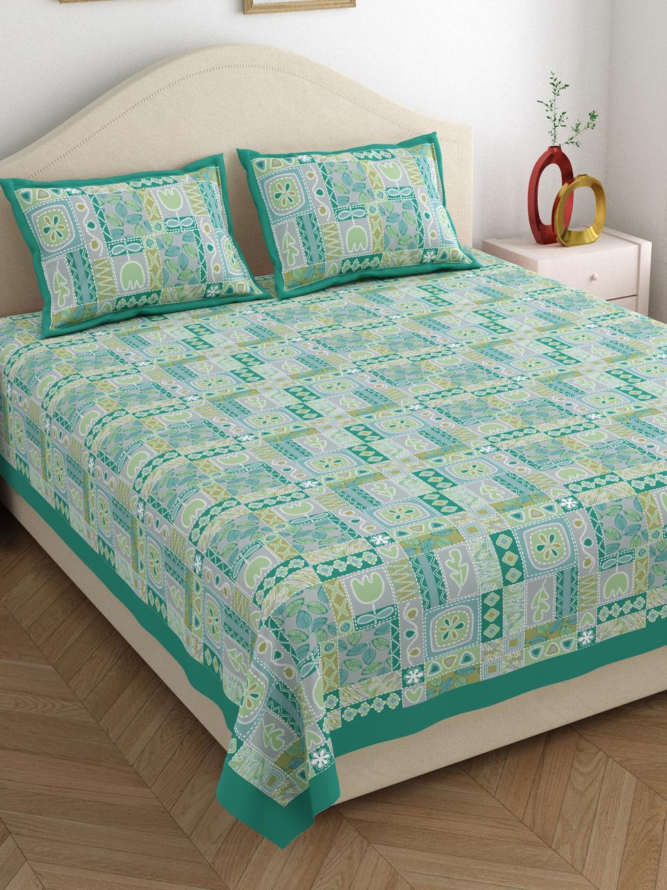 This high-quality 100% cotton bedsheet is designed for maximum comfort and practicality.
