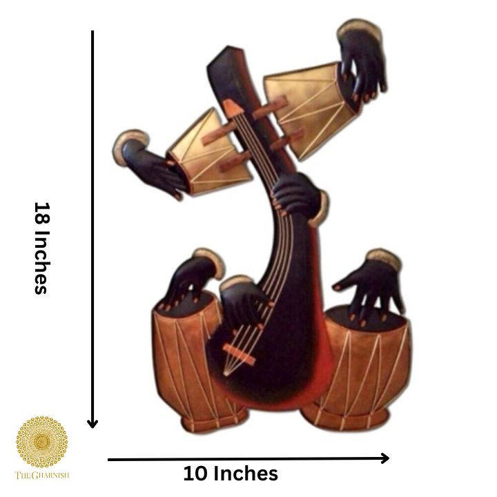 6 Hands Musician Wall Art ( 10 x 18 Inches ) - The Gharnish - A Unit of Satkala Creations