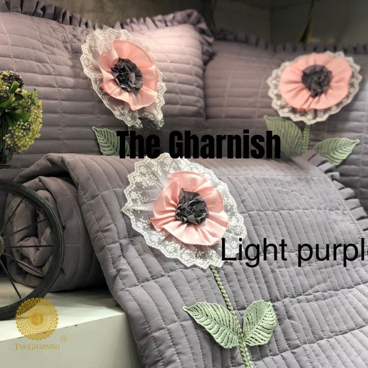 Heerat Beautiful Quilted Patch Work Bedding Set - The Gharnish - A Unit of Satkala Creations
