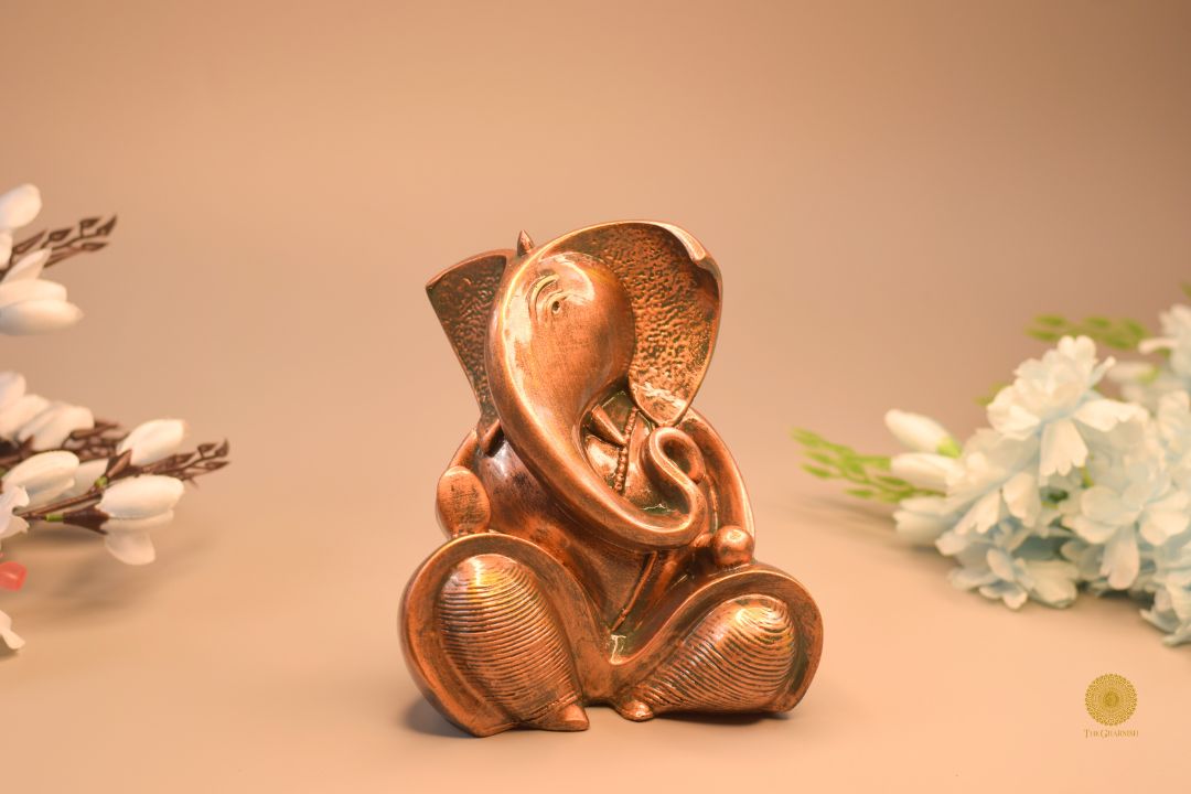 Resting Ganesha Showpiece - The Gharnish - A Unit of Satkala Creations