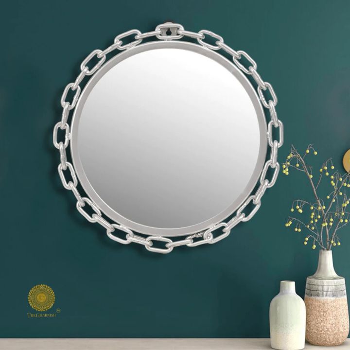 Chain Design Metallic Wall M (18 Inches Dia) - The Gharnish - A Unit of Satkala Creations