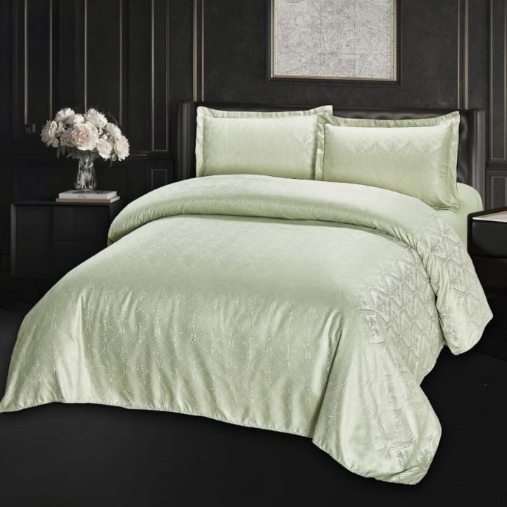 4-Piece Jacquard Fabric Comforter Set – Luxurious Elegance for Your Bedroom - The Gharnish - A Unit of Satkala Creations