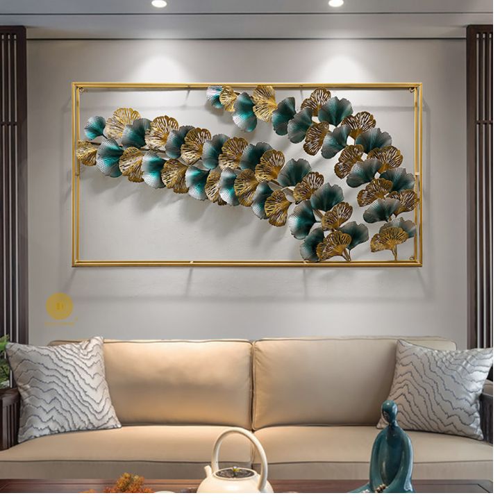 Waving Flower Frame Wall Art (48x24 Inches) - The Gharnish - A Unit of Satkala Creations
