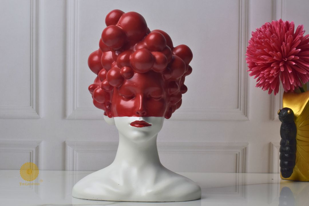 Modern Stylish Lady Face Statue - The Gharnish - A Unit of Satkala Creations
