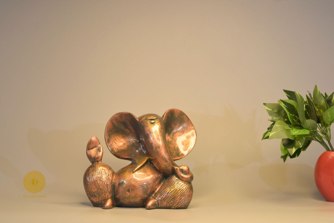 Rustic Ganesha Statue - The Gharnish - A Unit of Satkala Creations