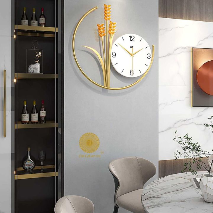 Half Circle Wall Clock (16 Inches Dia) - The Gharnish - A Unit of Satkala Creations