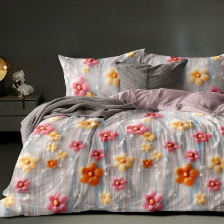 Super King Size 7D Digital Prints Bedsheet Set - The Gharnish - A Unit of Satkala Creations