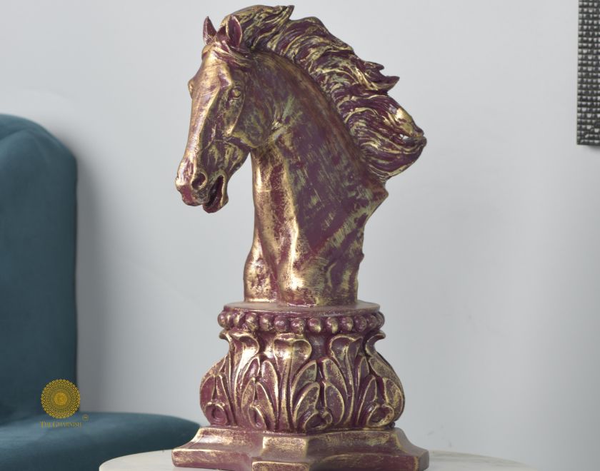 Chess Horse Head Statue (9.5 x 13 Inches) - The Gharnish - A Unit of Satkala Creations