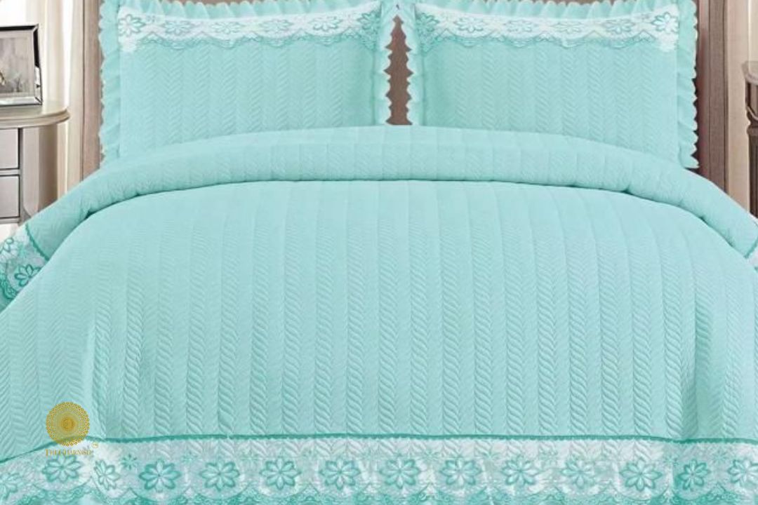 Premium 3 Layer Frill Quilted Bedcover - The Gharnish - A Unit of Satkala Creations