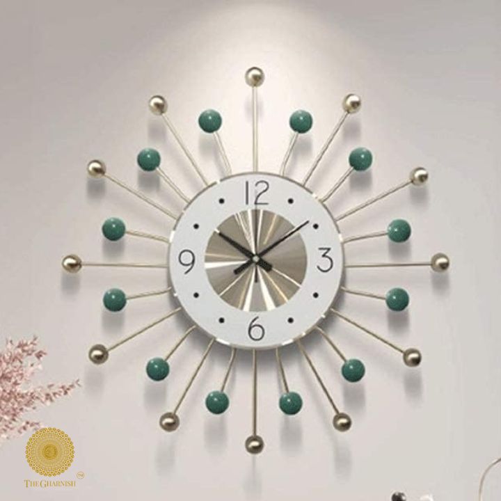 Drum Sticks Wall Clock (24 Inches Dia) - The Gharnish - A Unit of Satkala Creations