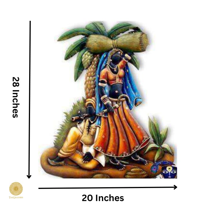 Farmer Couple Rustic Wall Art - The Gharnish - A Unit of Satkala Creations
