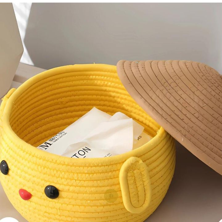 Cartoon Dog Cotton Rope Multipurpose Storage Basket - The Gharnish - A Unit of Satkala Creations