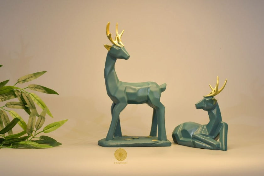 Elegant Pair of Deer Figurine - The Gharnish - A Unit of Satkala Creations