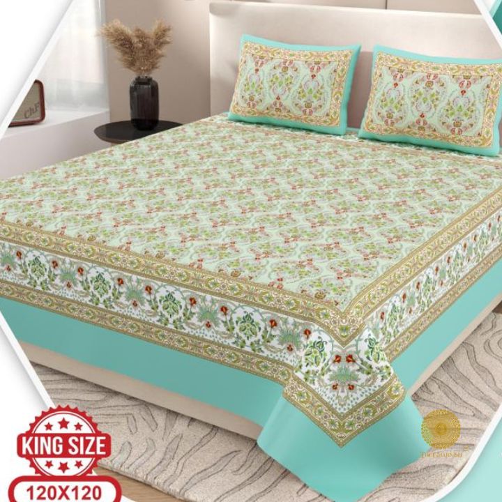 Elegance King Size Bedsheet 3pcs Set - The Gharnish - A Unit of Satkala Creations