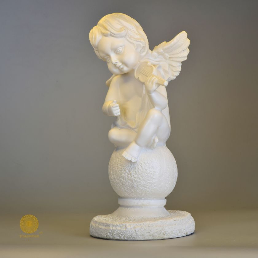 Baby Angel with Violin Figurine - The Gharnish - A Unit of Satkala Creations