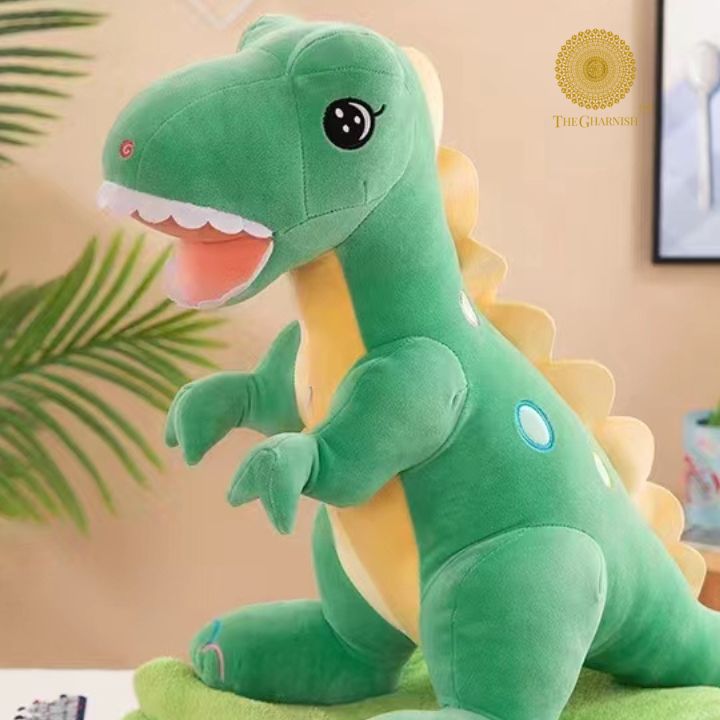 Dinosaur Super Soft Toy with Blanket Inside - The Gharnish - A Unit of Satkala Creations