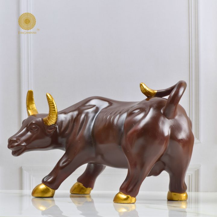 Bull of Wall Street Figurine- Green - The Gharnish - A Unit of Satkala Creations