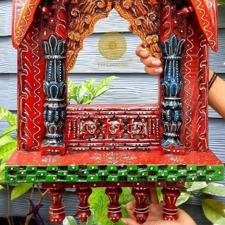Mehrab Decorative Wooden Jharokha Wall Hanging - The Gharnish - A Unit of Satkala Creations