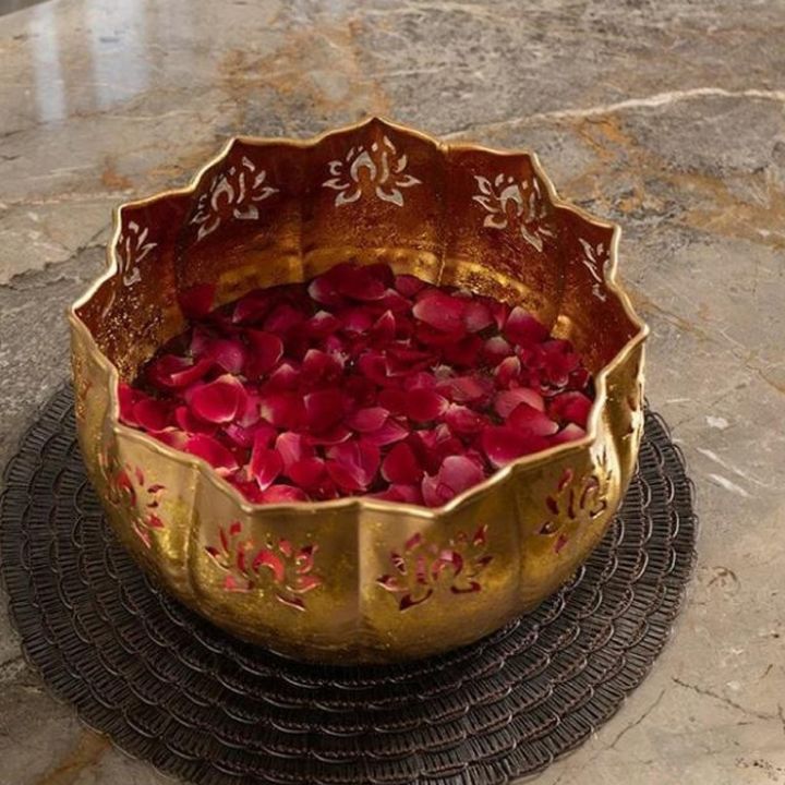 Bowl Urli with Lotus Jali - The Gharnish - A Unit of Satkala Creations