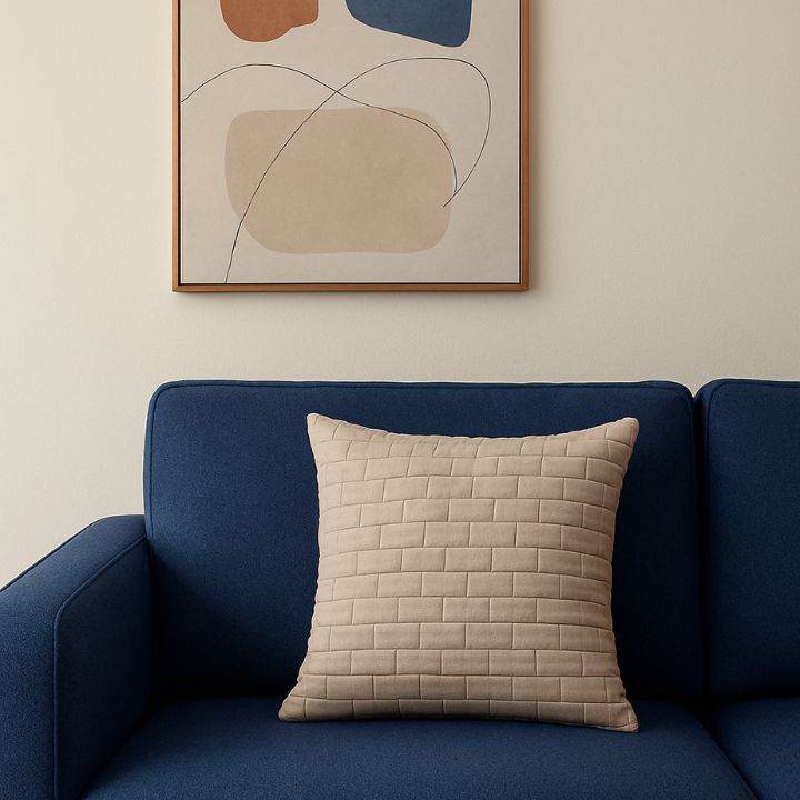 Brick Pattern Premium Heavy Cushion Cover - The Gharnish - A Unit of Satkala Creations