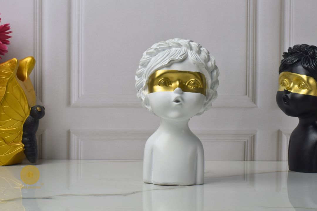 Golden Eye Baby Sclupture | Uniquely Crafted Table Top Decorative Showpiece ( 5x8 Inches) - The Gharnish - A Unit of Satkala Creations