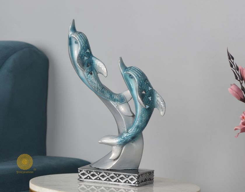 Beauty of Dolphin Fgurines - The Gharnish - A Unit of Satkala Creations