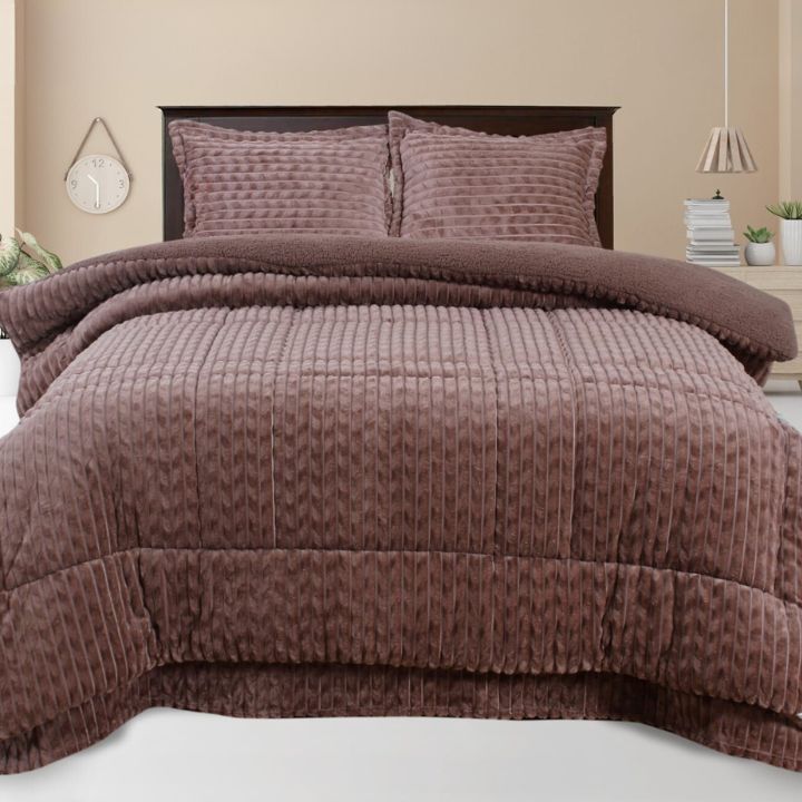Luxurious Premium Quality Warm Supersoft Solid Coloured Designer Double Bed 4 Pcs Dohar Set - The Gharnish - A Unit of Satkala Creations