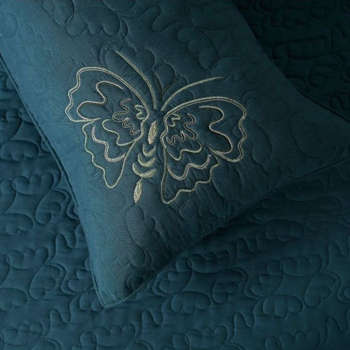 Queen Art Embroidery Bedcover Set of 3 - The Gharnish - A Unit of Satkala Creations
