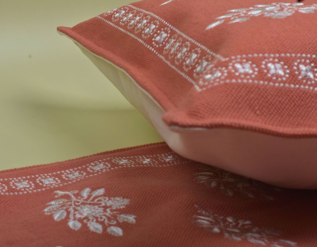 Pure Cotton Embroidered Cushion Covers – Elegance in Every Stitch - The Gharnish - A Unit of Satkala Creations