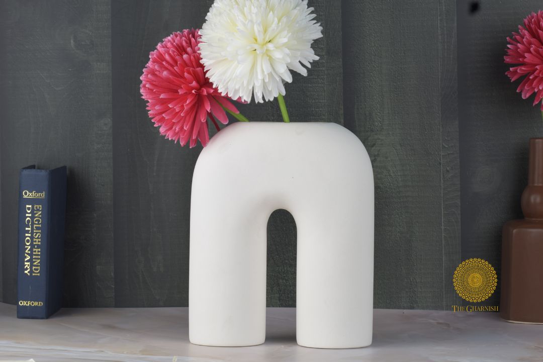 U Shape Contemporary Boho Vase - The Gharnish - A Unit of Satkala Creations