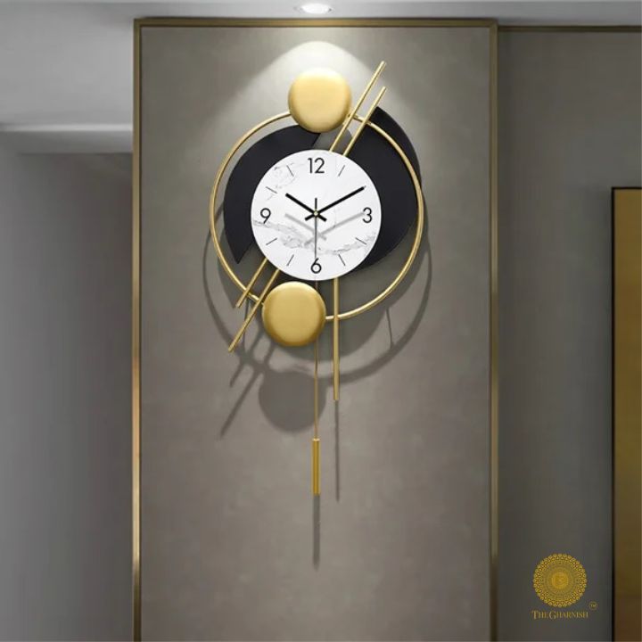 Nordic Style Pendulum Wall Clock (14x28 Inches) - The Gharnish - A Unit of Satkala Creations