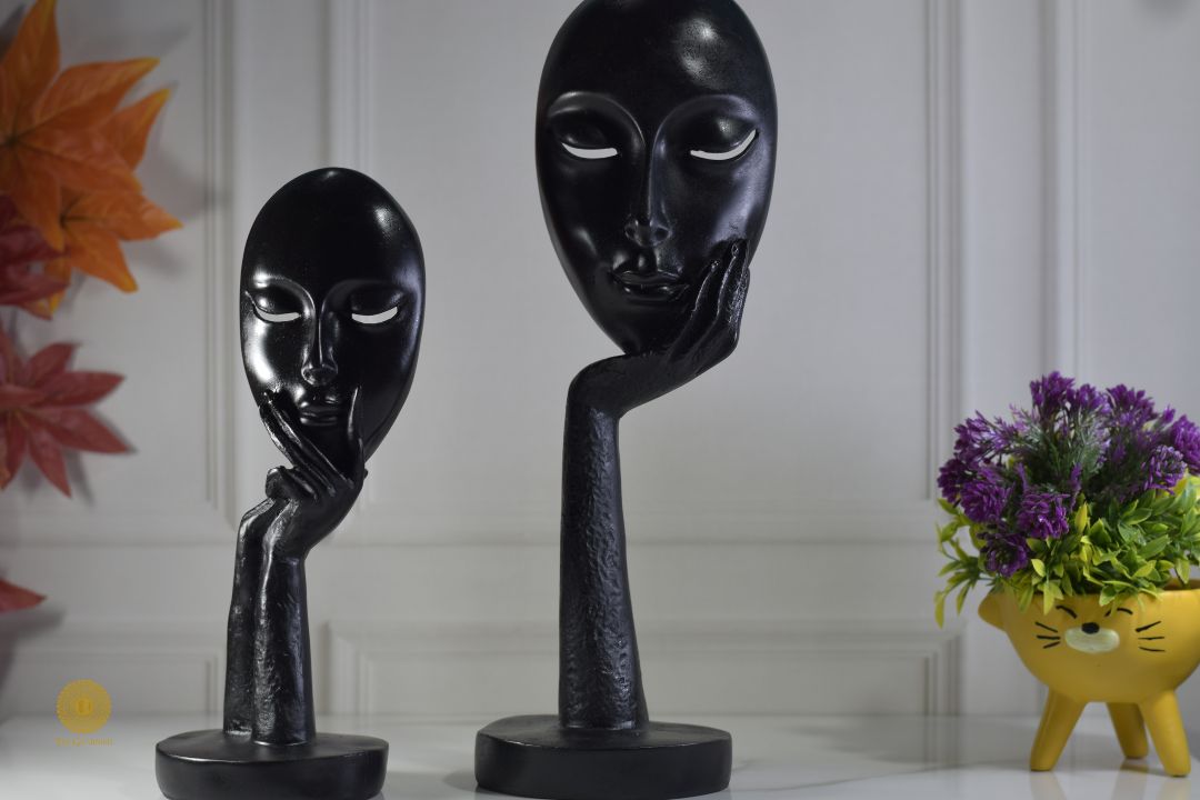Thinking Women Faces Figurine - The Gharnish - A Unit of Satkala Creations