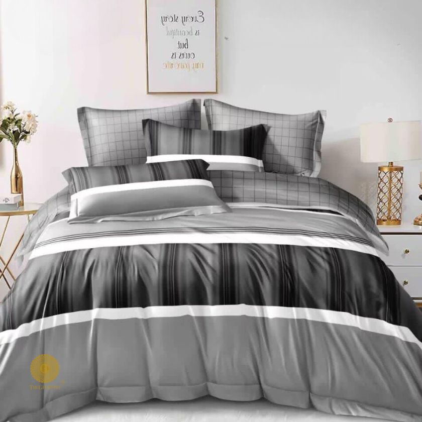 Black Forest 4 Pieces REVERSIBLE Comforter Set - The Gharnish - A Unit of Satkala Creations