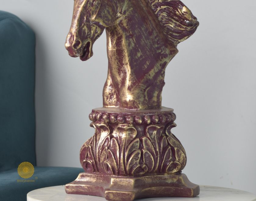 Chess Horse Head Statue (9.5 x 13 Inches) - The Gharnish - A Unit of Satkala Creations
