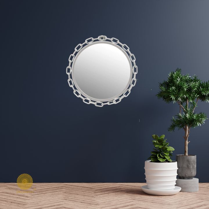 Chain Design Metallic Wall M (18 Inches Dia) - The Gharnish - A Unit of Satkala Creations