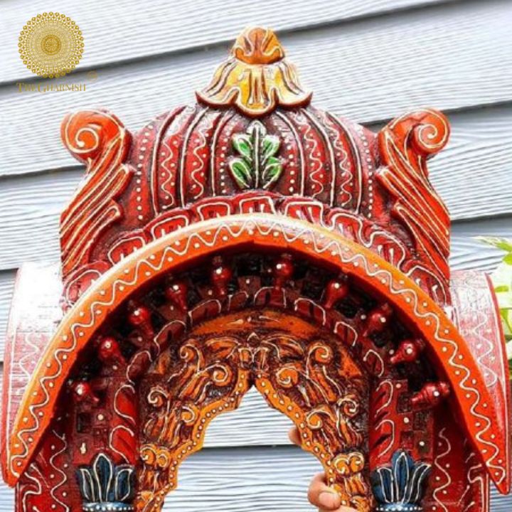 Mehrab Decorative Wooden Jharokha Wall Hanging - The Gharnish - A Unit of Satkala Creations
